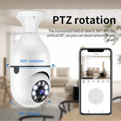 E27 WiFi 1080P Security Camera With Full Color Night Vision And Human Tracking - stepyours.com
