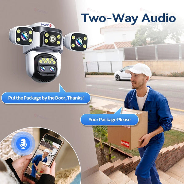 Smart Outdoor WiFi 6 Camera 20MP 10x Optical Zoom PTZ Auto Tracking Waterproof - stepyours.com
