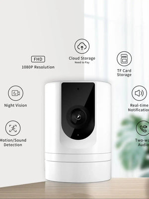 Indoor Pet Camera With Phone App 1080P WiFi Security Camera Foldable - stepyours.com
