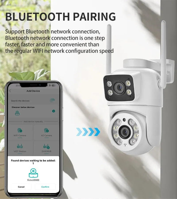 Icsee 8MP 4K PTZ WiFi Camera Dual Lens - AI Tracking Outdoor Surveillance - stepyours.com