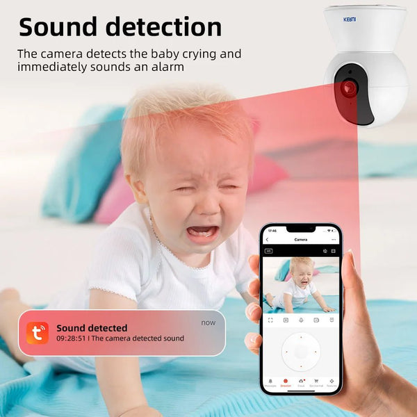 Kerui Mini Indoor Wireless 5MP WiFi IP Camera With Smart Auto Tracking - stepyours.com