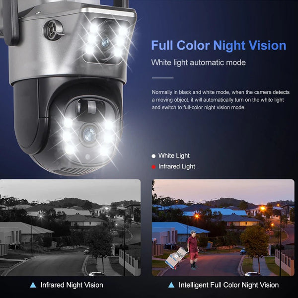 V380 Pro Solar Camera - Dual Lenses 8MP 4K 4G WiFi Night Vision - stepyours.com