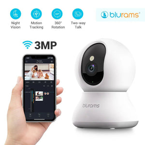 Blurams Pet Camera 2K - 360 Degree Indoor PTZ Security With 2 Way Audio - stepyours.com