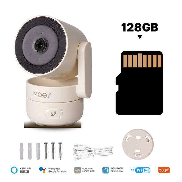 MOES Tuya WiFi Indoor Pan/Tilt Camera - 4MP HD Night Vision And Motion Alerts by stepyours.com