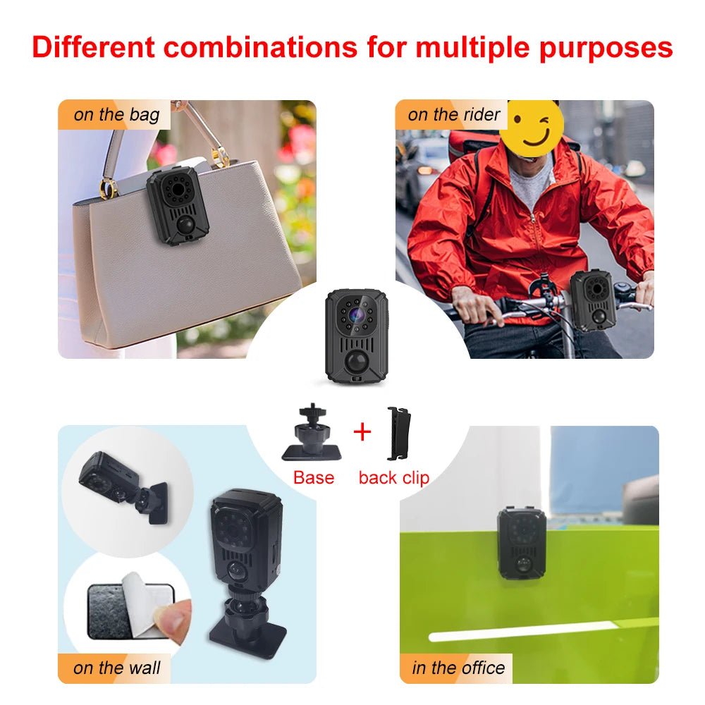 MD31 Mini PIR Body Camera 1080P Motion Activated Nanny Cam - stepyours.com