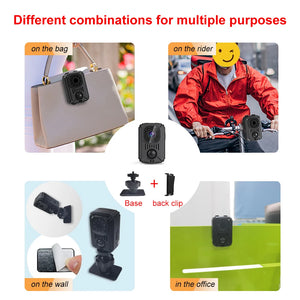 MD31 Mini PIR Video Body Camera Back Clip Photography DV Smart Camera HD 1080P Recorder Motion Activated Small For Car Nanny Cam by stepyours.com
