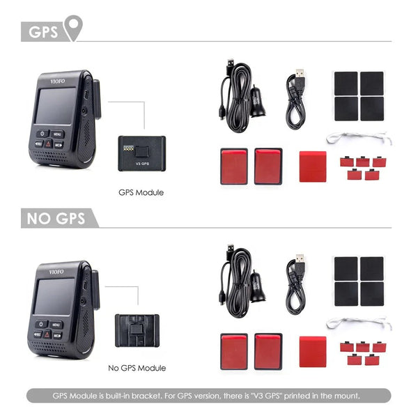VIOFO A119 V3 2K Car Dash Camera With Parking Mode G Sensor Rota Lens - stepyours.com