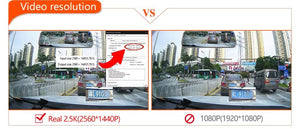 EACE 2.5K Mirror Dash Cam For Car Touch Screen With GPS WiFi 1440P Parking DVR - stepyours.com