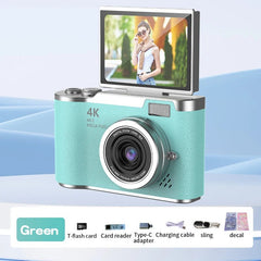 4K 48MP Digital Camera Camcorder For Kids Beginners With 2.4 Inch Screen - stepyours.com