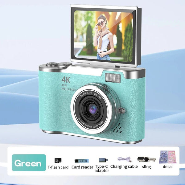 4K 48MP Digital Camera Camcorder For Kids Beginners With 2.4 Inch Screen - stepyours.com