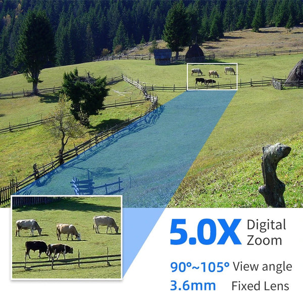 Hiseeu 4K 8MP Smart Wifi PTZ Camera With 5x Zoom AI Human Detection ONVIF - stepyours.com