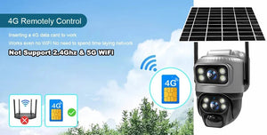 V380 Dual Lens 4G Solar PIR Camera Outdoor Security 8MP 4K IP Cam - stepyours.com