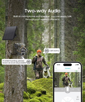 Shiwojia 12X Zoom 4K Solar Camera With Dual Lens 4G 360 Degree View - stepyours.com