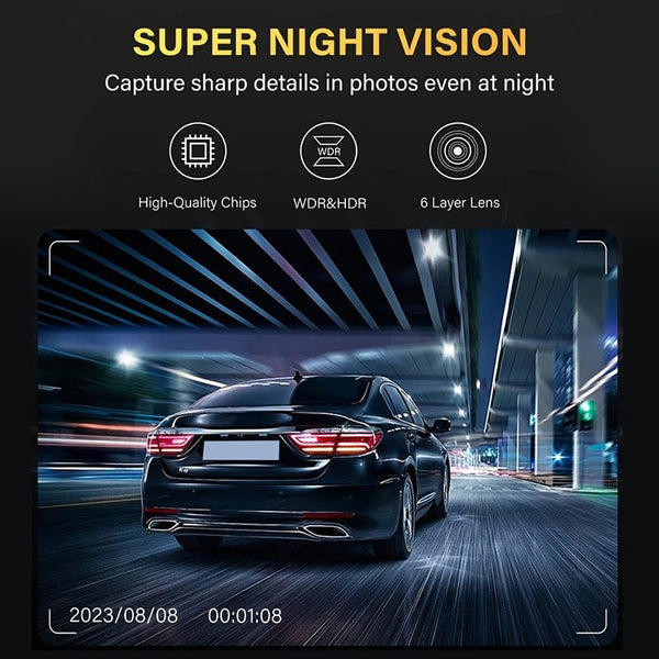 3 Channel Dash Cam for Cars 1080P Video Recorder Rear View Car DVR - stepyours.com