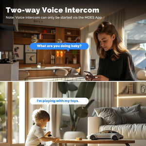 Moes Tuya WiFi Indoor Smart Camera 4MP Dual Lens Night Vision Two Way Audio - stepyours.com