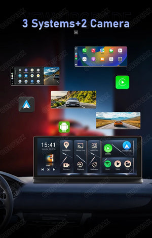 K60 Pro 11.3 Android 14 Screen GPS CarPlay Android Auto Dash Cam 1080P RearView - stepyours.com