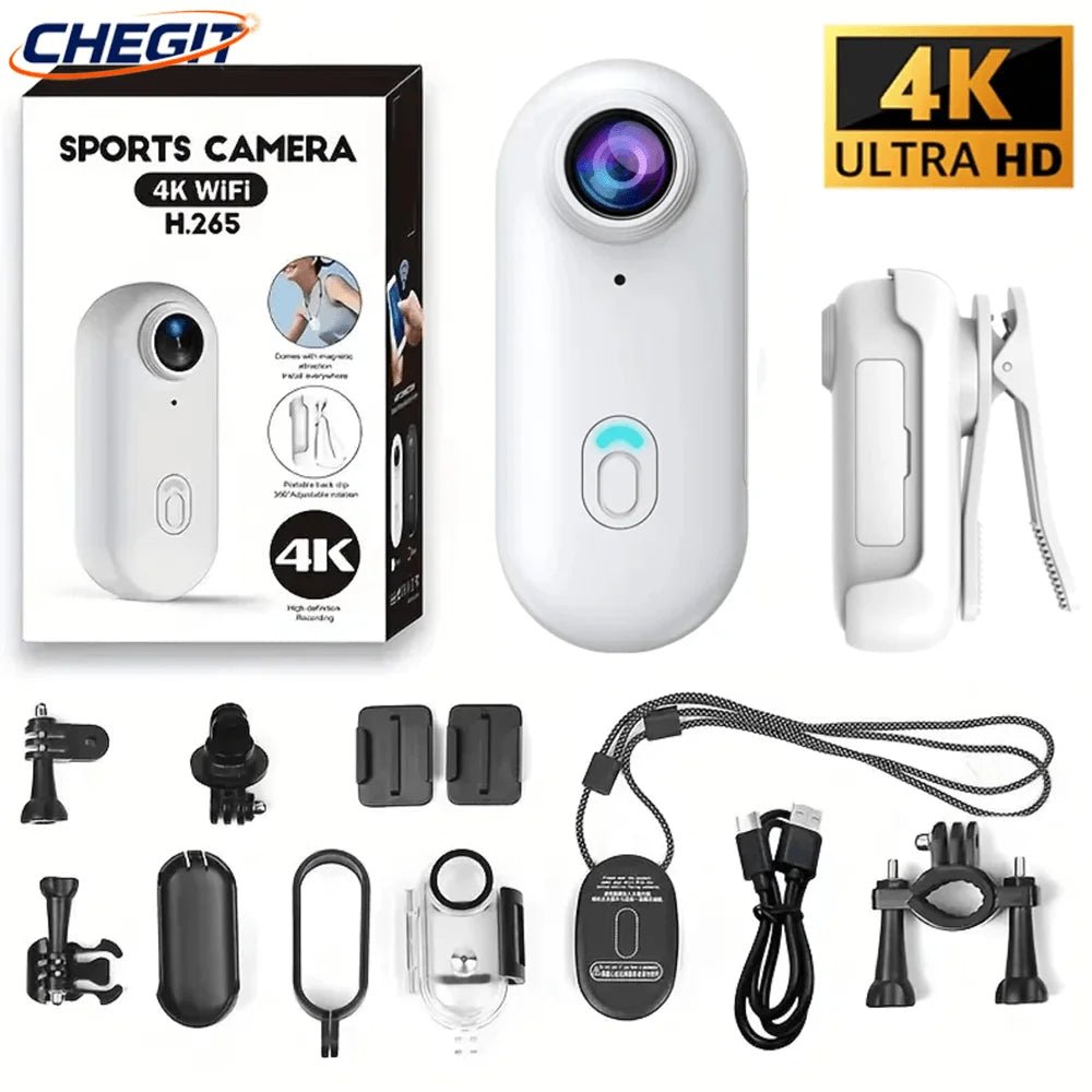4K Action Camera Helmet Mount Waterproof Ultra Compact for Outdoor Sports - stepyours.com