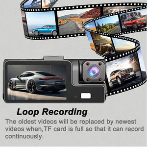 3 Channel WiFi Car DVR 1080P Front Inside Rear 170 Degree Night Vision G Sensor - stepyours.com