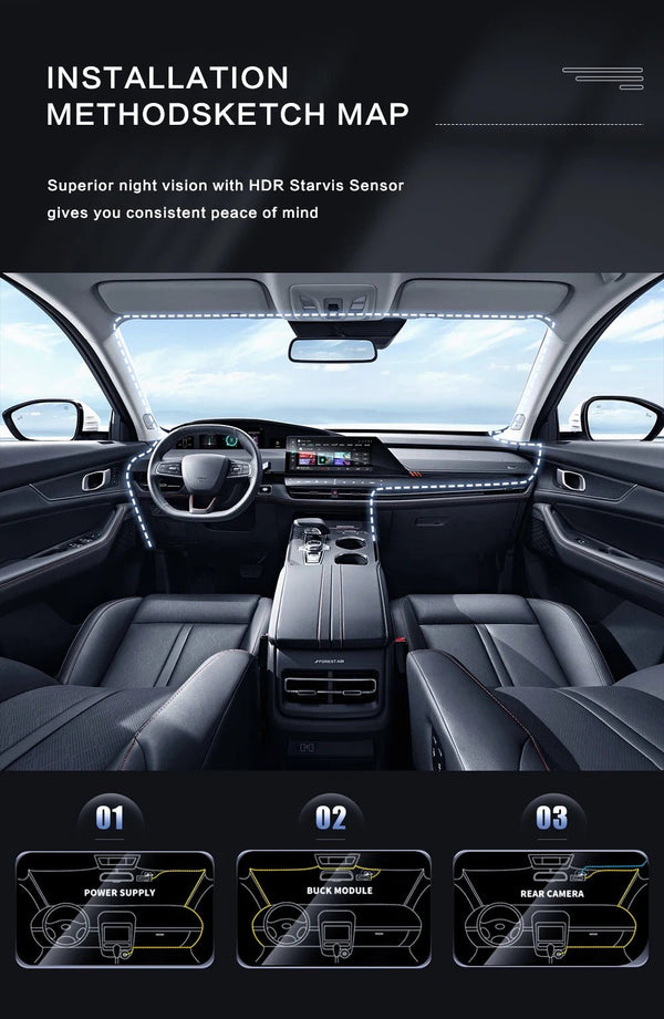 1080P Dual Dash Cam For Cars Front Inside IR Vision Loop Recording Wide Angle - stepyours.com