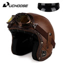 Retro Open Face Motorcycle Helmet — product view 10