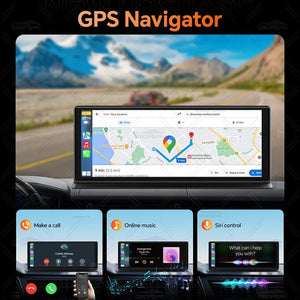 OBDPEAK K8 Pro Dash Cam Front 5K Rear 1080P CarPlay Android Auto 11.3 AI Screen - stepyours.com