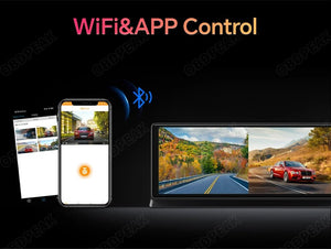 K2 Pro 11.3 4K Car DVR With Wireless CarPlay Android Auto Dual Lens Dash Cam - stepyours.com