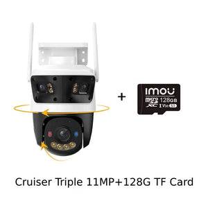 IMOU Cruiser Triple Lens Outdoor Camera Red Blue Warning Light PTZ WiFi - stepyours.com