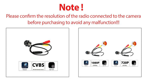 IP68 Waterproof 180 Degree Auto Parking Assist Rear View Camera 1080P AHD - stepyours.com