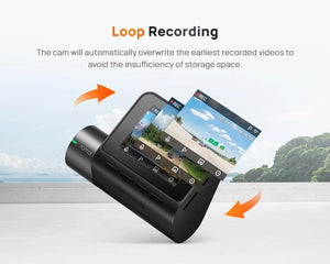 70mai A200 Dash Cam 2 Inch LCD Dual Channel 1080P Car DVR 24H Parking - stepyours.com