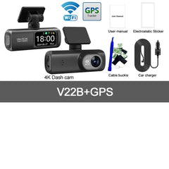 Kocam UHD 4K Dash Cam Dual Lens Front And Rear WiFi GPS 24H Parking Monitor - stepyours.com