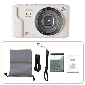 Ourlife 5K 72MP Compact Digital Camera With Two Point Eight Inch LCD 16X Zoom - stepyours.com