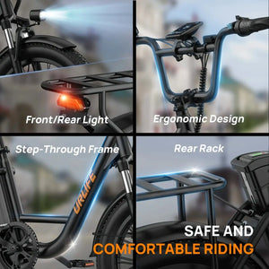 Urlife Fat Tire Electric Bike for Custom Setups — product view 5