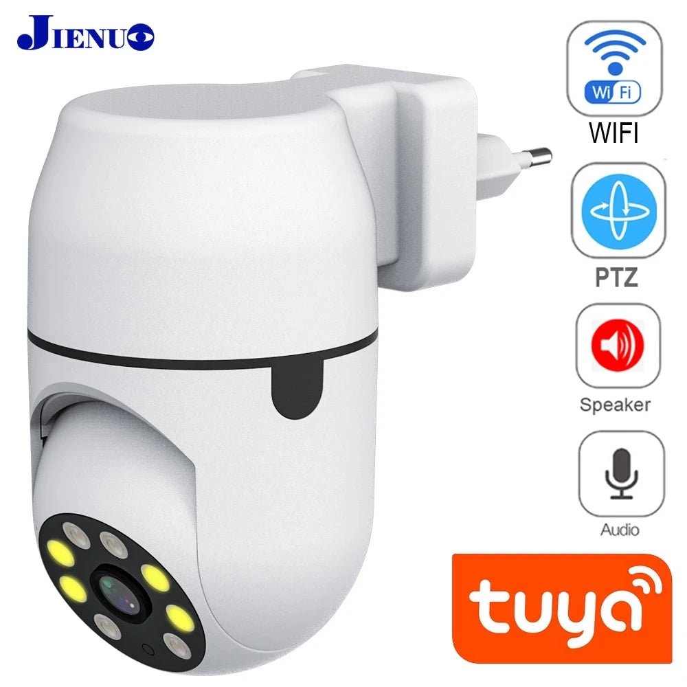Tuya PTZ IP Camera - Auto Tracking And Color Night Vision Security Add Hooks - stepyours.com