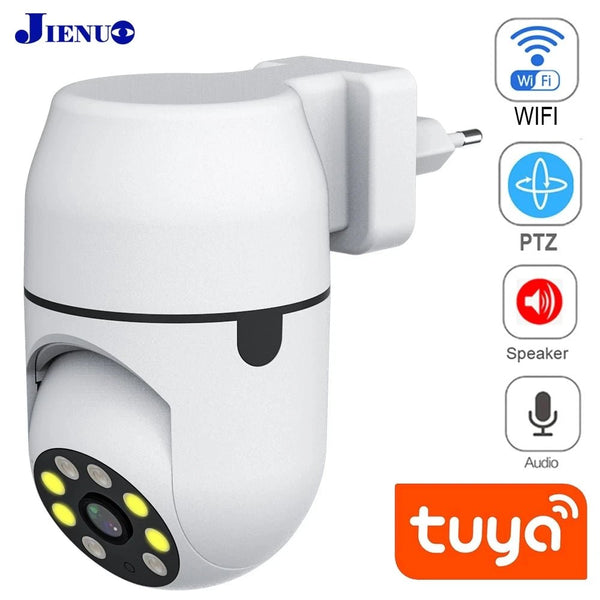 Tuya PTZ IP Camera - Auto Tracking And Color Night Vision Security Add Hooks - stepyours.com