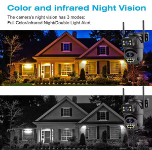 4K 8MP WiFi Surveillance Camera - AI Human Detection with Dual Lens - stepyours.com