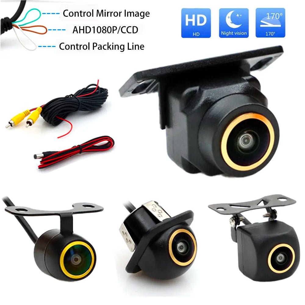 AHD 1080P Fisheye Car Rear View Camera Waterproof Night Vision Parking Assist - stepyours.com
