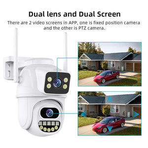 4K 8MP WiFi Surveillance Camera - AI Human Detection with Dual Lens - stepyours.com