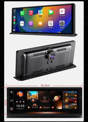 OBDPEAK K8 Pro Dash Cam Front 5K Rear 1080P CarPlay Android Auto 11.3 AI Screen - stepyours.com