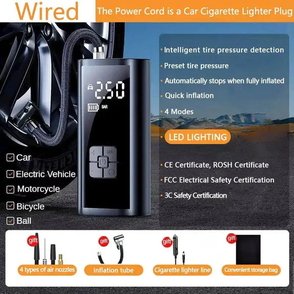 Portable LCD Car Tire Inflator — product view 8
