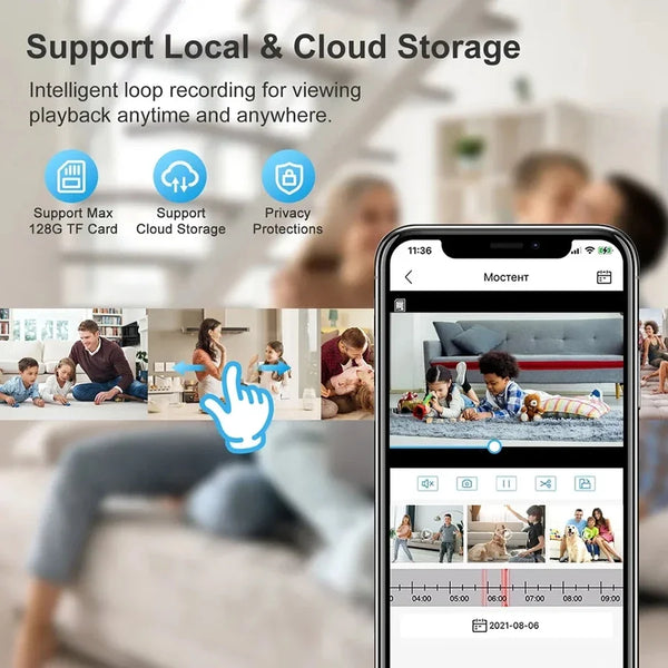 Gemodi 4G WiFi E27 Bulb Cam - AI Tracking 1080p Indoor Security by stepyours.com