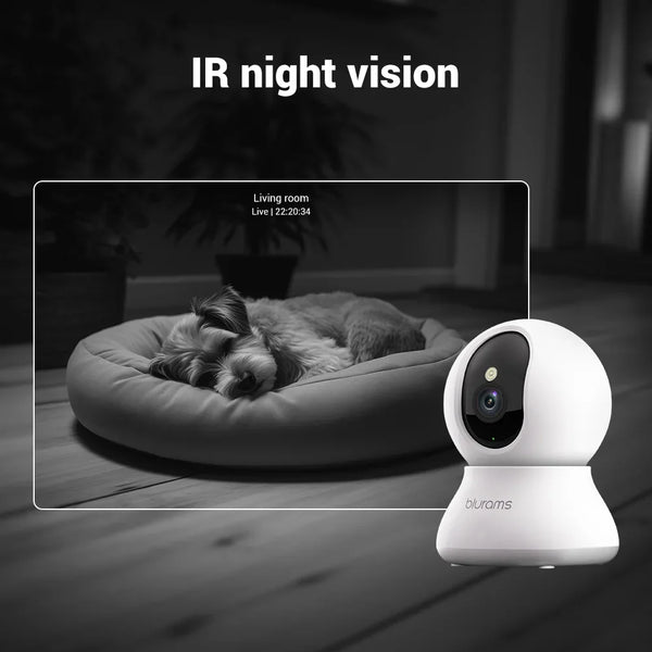 Blurams 2K Indoor Camera - 360 Pet And Elder Surveillance With OneTouch Call - stepyours.com