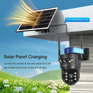 LS VISION 4G WiFi Outdoor Solar Camera - 8MP Dual Lens Night Vision Waterproof - stepyours.com