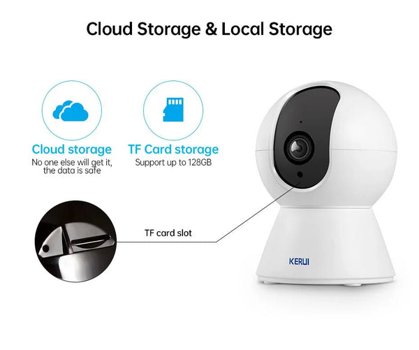 Kerui 5MP Tuya Smart Mini WiFi IP Camera Indoor Security - AI Humanoid Detection - stepyours.com