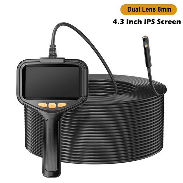 Four Point Three Inch Industrial Endoscope Camera 1080P HD 50m Rigid Cable - stepyours.com