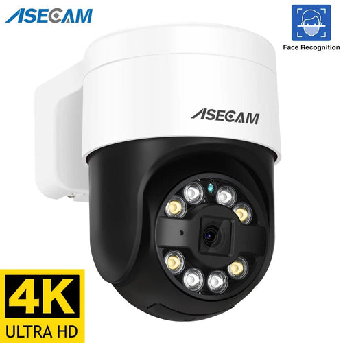 ASECAM 8MP 4K PTZ IP Camera Outdoor - AI Face Detection PoE Security Camera - stepyours.com