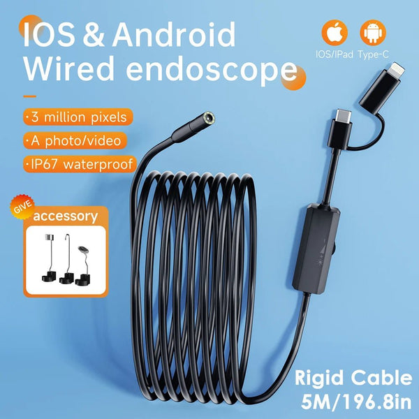 Android Endoscope 2 In 1 Camera USB C iOS Borescope Waterproof - stepyours.com