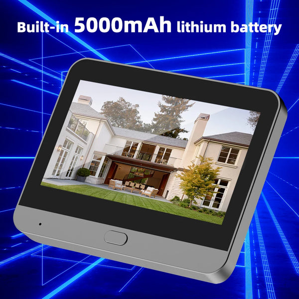 3MP Smart Life Tuya 1080P WiFi Door Bell Eye Peephole Camera 5000mAh Battery PIR Motion Detector IR Alexa Google Digital Viewer by stepyours.com