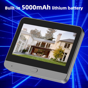 3MP Smart Life Tuya 1080P WiFi Door Bell Eye Peephole Camera 5000mAh Battery PIR Motion Detector IR Alexa Google Digital Viewer by stepyours.com