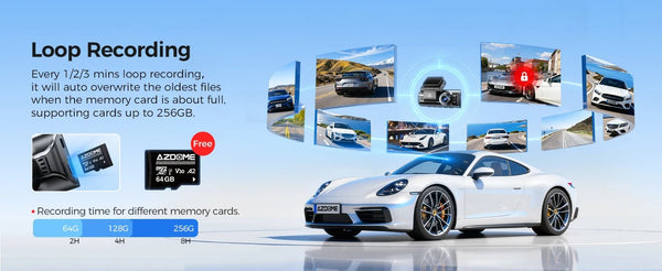 AZDOME M550 Pro Dash Cam IR Night Vision 4K Plus 2.5K 5.8Ghz WiFi GPS Screen - stepyours.com