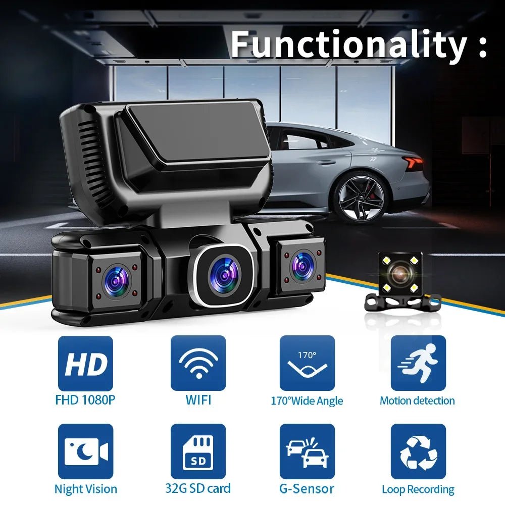 4 Camera 360 Degree Car DVR Dash Cam 1080P WiFi Front Rear Parking Monitor Gift - stepyours.com